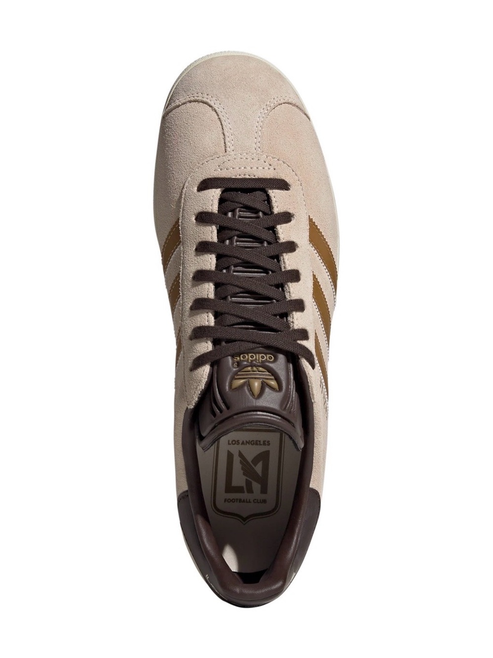 Men's LAFC adidas Originals Cream 2024 Jersey Hook Gazelle Shoes